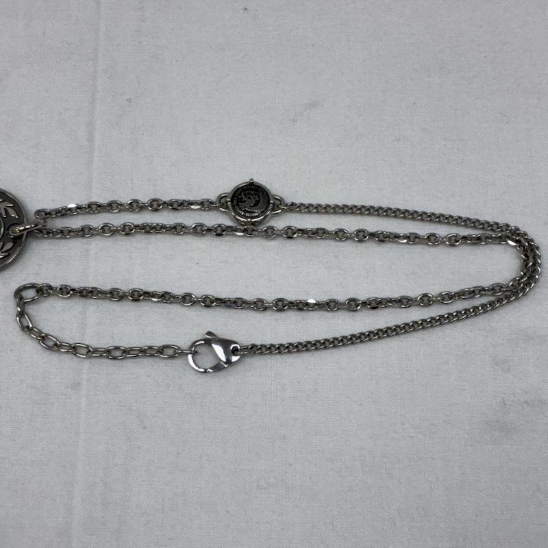 ディーゼル DIESEL アクセサリー ネックレス、ペンダント ステンレス スチール シルバー カラー ドッグタグ チェーン ネックレス - メンズ USED 古着 中古 50166765