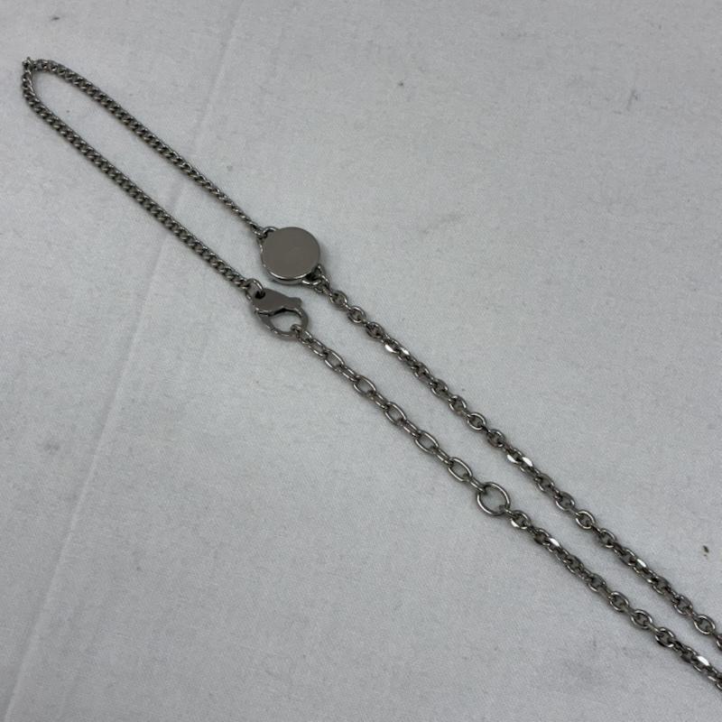 ディーゼル DIESEL アクセサリー ネックレス、ペンダント ステンレス スチール シルバー カラー ドッグタグ チェーン ネックレス - メンズ USED 古着 中古 50166765