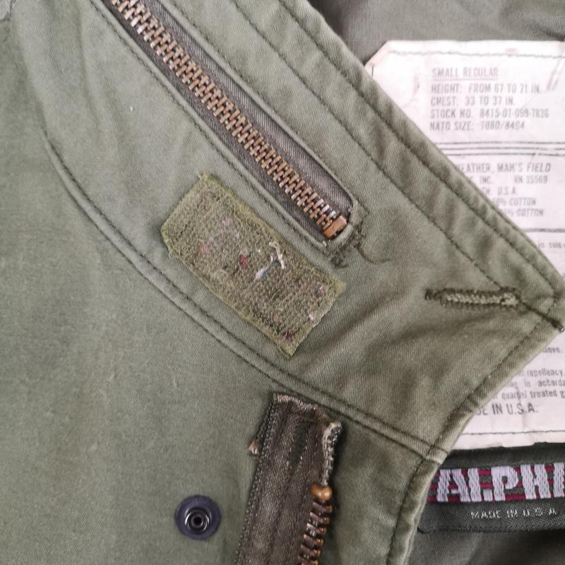 アルファ インダストリー Alpha Industries ジャケット、上着 ジャンパー、ブルゾン M-65 フィールド ジャケット スタンドカラー ミリタリー ジャケット S カーキ / カーキ / khaki メンズ USED 古着 中古 50166767