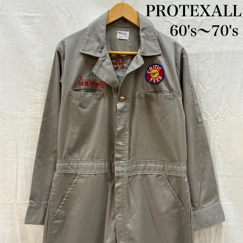 ヴィンテージ VINTAGE サロペット・オーバーオール サロペット、オーバーオール PROTEXALL 60s 70s 企業ロゴ ワッペン チェーンステッチ オールインワン ツナギ - メンズ USED 古着 中古 50166775