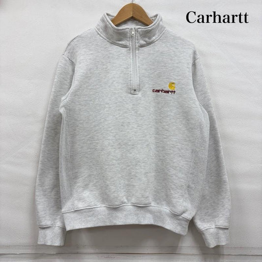 カーハート Carhartt トレーナー 長袖 ハーフジップ スウェット トレーナー ロゴ 刺繍 裏起毛 M ワンポイント X ロゴ、文字 X 刺繍 灰 / グレー / gray X えんじ / ワインレッド / dark red X 黄 / イエロー / yellow メンズ USED 古着 中古 50166777