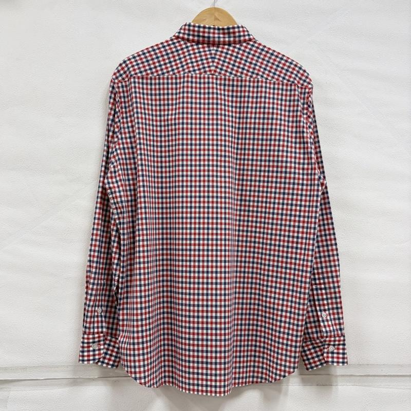 マッキントッシュロンドン MACKINTOSH LONDON シャツ、ブラウス 長袖 長袖 ギンガムチェック ロゴ 刺繍 シャツ LL チェック X ワンポイント X ロゴ、文字 X 総柄 赤 / レッド / red X 紺 / ネイビー / navy X 白 / ホワイト / white メンズ USED 古着 中古 50166781