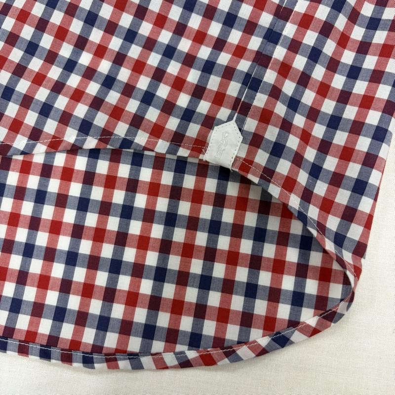 マッキントッシュロンドン MACKINTOSH LONDON シャツ、ブラウス 長袖 長袖 ギンガムチェック ロゴ 刺繍 シャツ LL チェック X ワンポイント X ロゴ、文字 X 総柄 赤 / レッド / red X 紺 / ネイビー / navy X 白 / ホワイト / white メンズ USED 古着 中古 50166781