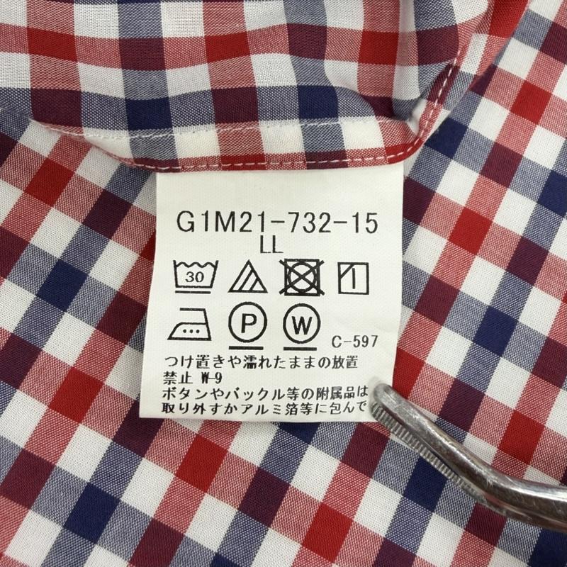 マッキントッシュロンドン MACKINTOSH LONDON シャツ、ブラウス 長袖 長袖 ギンガムチェック ロゴ 刺繍 シャツ LL チェック X ワンポイント X ロゴ、文字 X 総柄 赤 / レッド / red X 紺 / ネイビー / navy X 白 / ホワイト / white メンズ USED 古着 中古 50166781