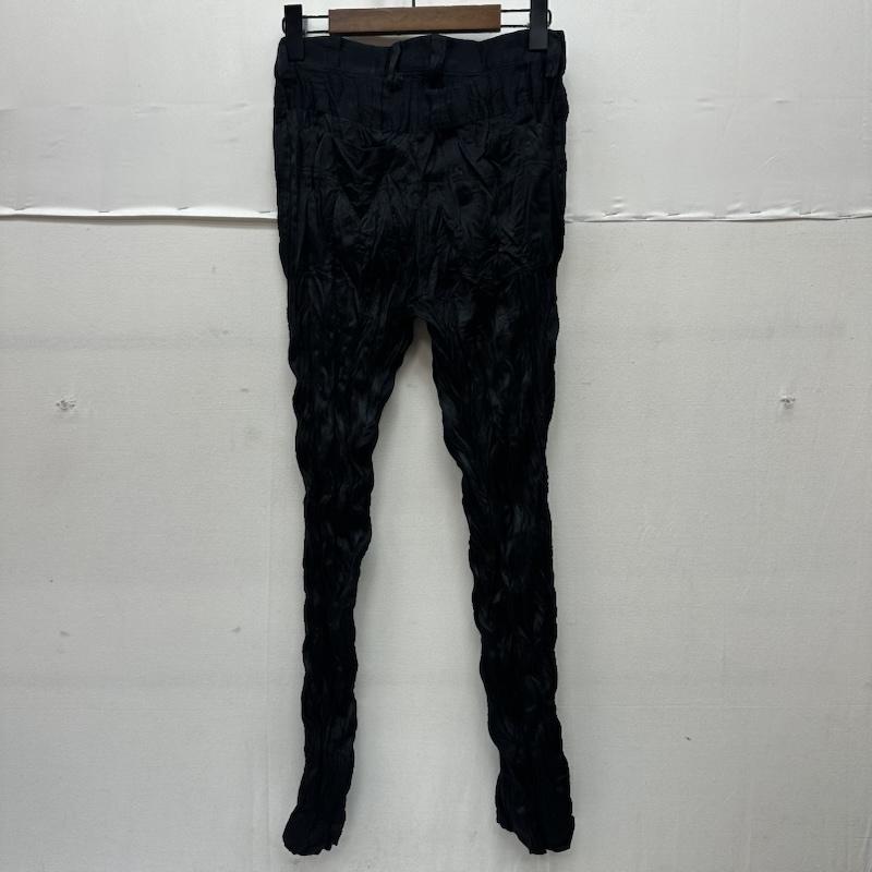 イッセイミヤケ ISSEY MIYAKE パンツ スラックス シワ プリーツ 加工 スラックス パンツ IM74-FF618 S 黒 / ブラック / black レディース USED 古着 中古 50166786