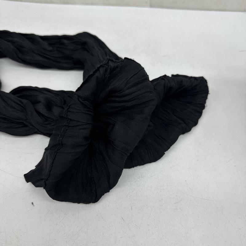 イッセイミヤケ ISSEY MIYAKE パンツ スラックス シワ プリーツ 加工 スラックス パンツ IM74-FF618 S 黒 / ブラック / black レディース USED 古着 中古 50166786