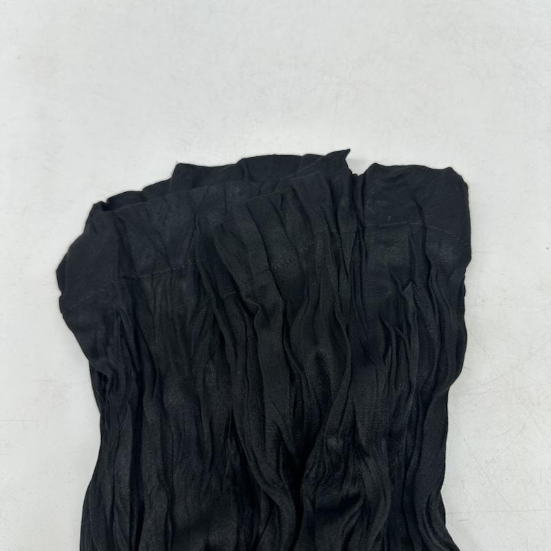 イッセイミヤケ ISSEY MIYAKE パンツ スラックス シワ プリーツ 加工 スラックス パンツ IM74-FF618 S 黒 / ブラック / black レディース USED 古着 中古 50166786