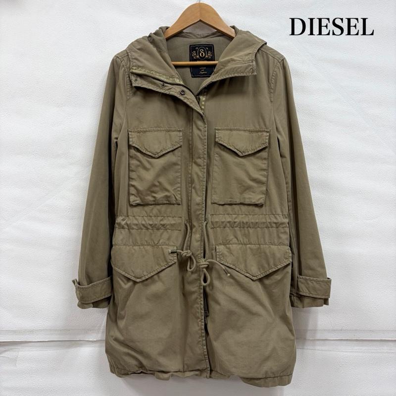 ディーゼル DIESEL ジャケット、上着 ジャンパー、ブルゾン ミリタリー コート ジャケット ダブルジップ レースアップ スピンドル モッズコート Y2K L 無地 カーキ / カーキ / khaki X オリーブグリーン / オリーブグリーン / レディース USED 古着 中古 50166789
