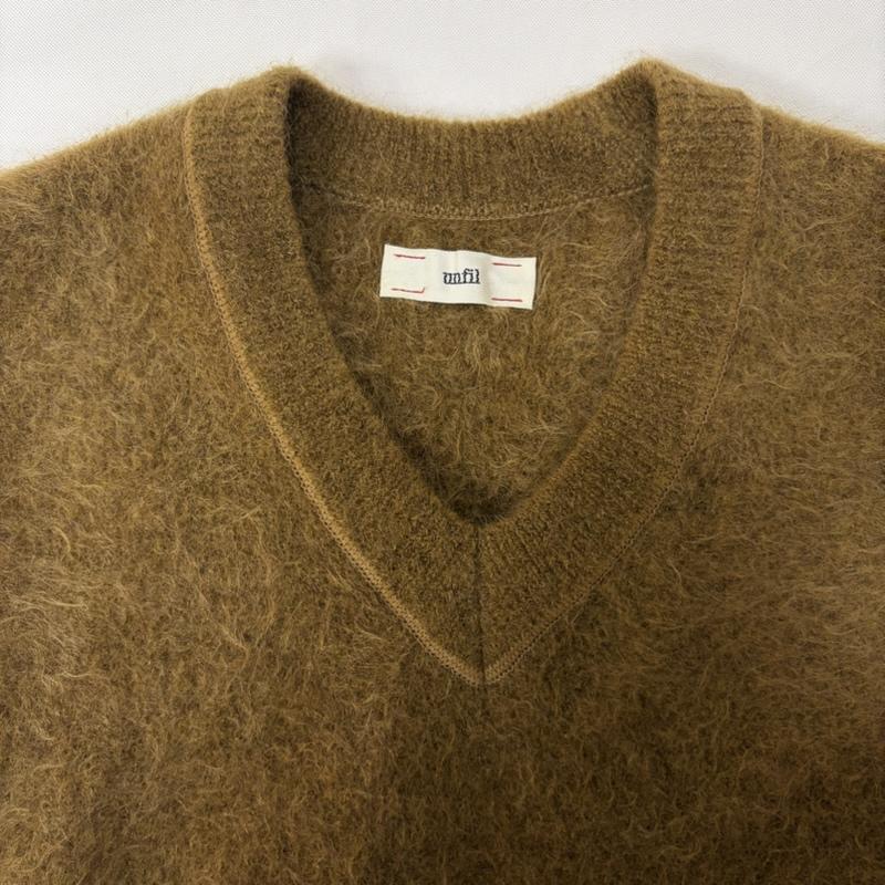 アンフィル unfil ベスト ベスト ストレッチ スーパーキッドモヘア ニットベスト stretch superkid mohair vest WWFL-UW122 1 無地 茶 / ブラウン / brown レディース USED 古着 中古 50166791