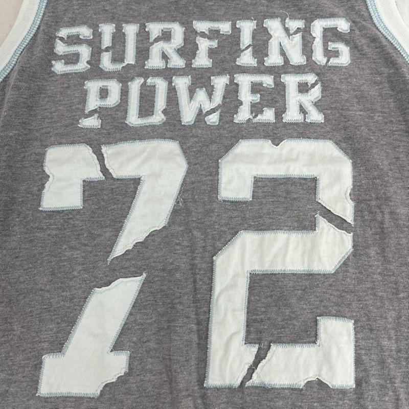 ドルチェアンドガッバーナ DOLCE&GABBANA タンクトップ タンクトップ Y2k SURFING POWER 72 パッチ刺繍 リンガー タンクトップ 48 灰 / グレー / gray メンズ USED 古着 中古 50166793