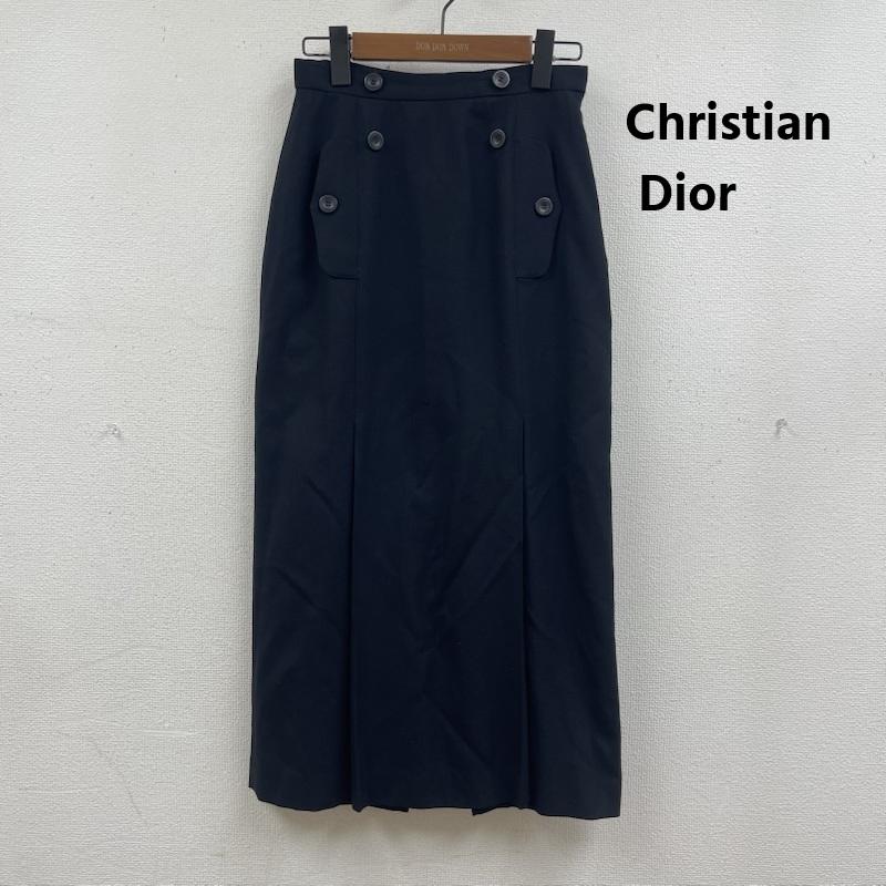 クリスチャンディオール Christian Dior スカート ロングスカート ヴィンテージ ネームタグ フロント ボタン ロング スカート KPj5g3901 M 黒 / ブラック / black レディース USED 古着 中古 50166794