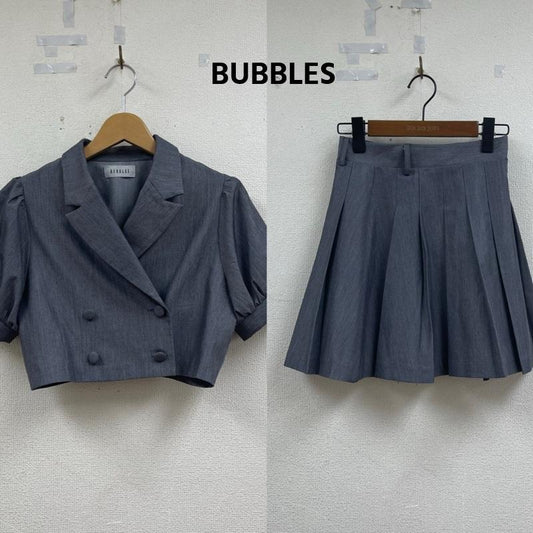 バブルス BUBBLES セットアップ セットアップ パフスリーブ クロップド ジャケット ミニスカート セットアップ bs71207 FREE 灰 / グレー / gray レディース USED 古着 中古 50166795