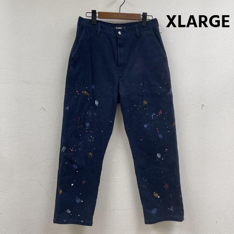 エクストララージ XLARGE パンツ ワークパンツ、ペインターパンツ スプラッター ペイント加工 ワーク パンツ ボトムス 101211031011 30 紺 / ネイビー / navy メンズ USED 古着 中古 50166801
