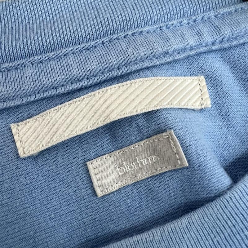 ブラームス BLURHMS Tシャツ 半袖 スビンコットン リップル生地 スーパーサイズ Tシャツ BHS21S013 - 水色 / ライトブルー / メンズ USED 古着 中古 50166803