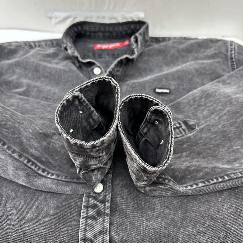 シュプリーム Supreme シャツ、ブラウス 長袖 25AW Small Box Denim Shirt ブラック デニム シャツ S 黒 / ブラック / black メンズ USED 古着 中古 50166807
