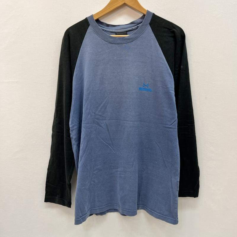 ネイバーフッド NEIGHBORHOOD Tシャツ 長袖 00s クロスボーン ロゴ ラグラン Tシャツ L 黒 / ブラック / black X 青 / ブルー / blue メンズ USED 古着 中古 50166808