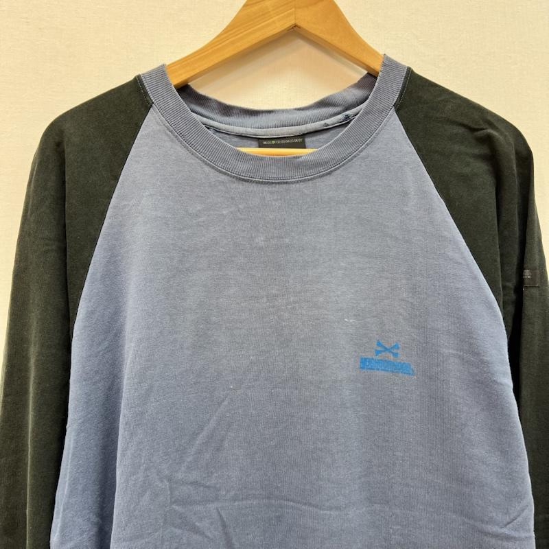 ネイバーフッド NEIGHBORHOOD Tシャツ 長袖 00s クロスボーン ロゴ ラグラン Tシャツ L 黒 / ブラック / black X 青 / ブルー / blue メンズ USED 古着 中古 50166808