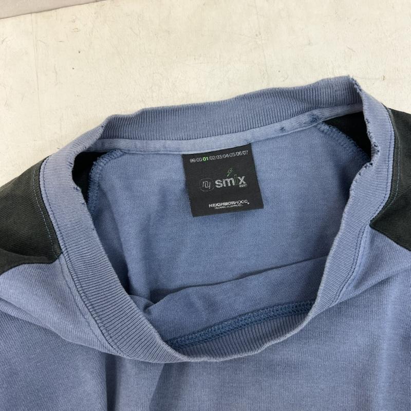 ネイバーフッド NEIGHBORHOOD Tシャツ 長袖 00s クロスボーン ロゴ ラグラン Tシャツ L 黒 / ブラック / black X 青 / ブルー / blue メンズ USED 古着 中古 50166808