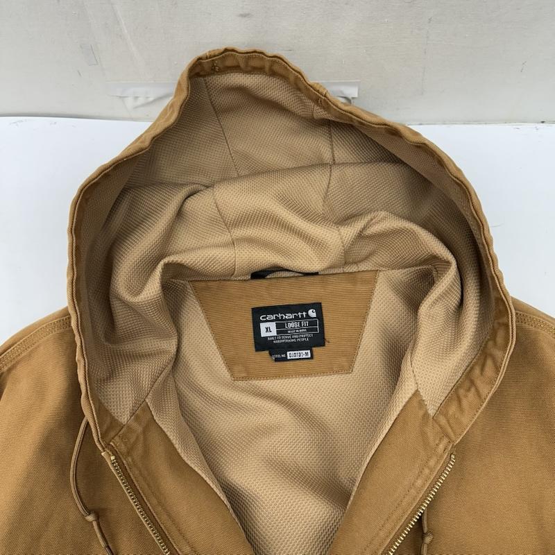 カーハート Carhartt ジャケット、上着 ジャンパー、ブルゾン Loose Fit Firm Duck Thermal-Lined Active Jacket ダック アクティブ ジャケット 104868 XL 茶 / ブラウン / brown メンズ USED 古着 中古 50166812