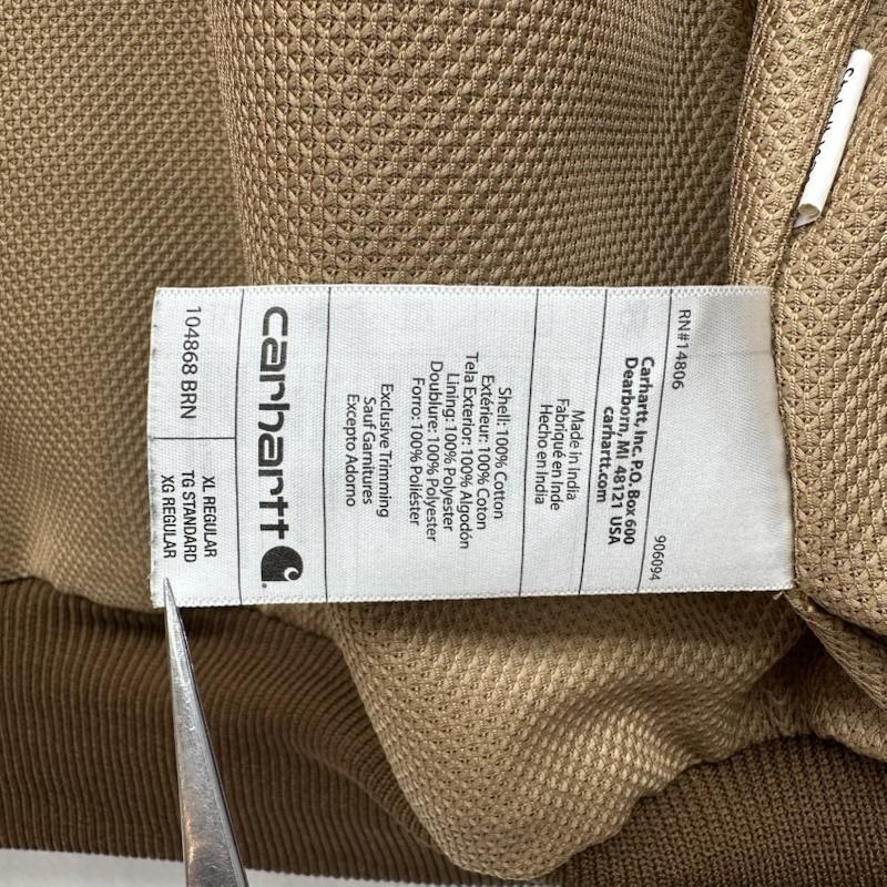 カーハート Carhartt ジャケット、上着 ジャンパー、ブルゾン Loose Fit Firm Duck Thermal-Lined Active Jacket ダック アクティブ ジャケット 104868 XL 茶 / ブラウン / brown メンズ USED 古着 中古 50166812