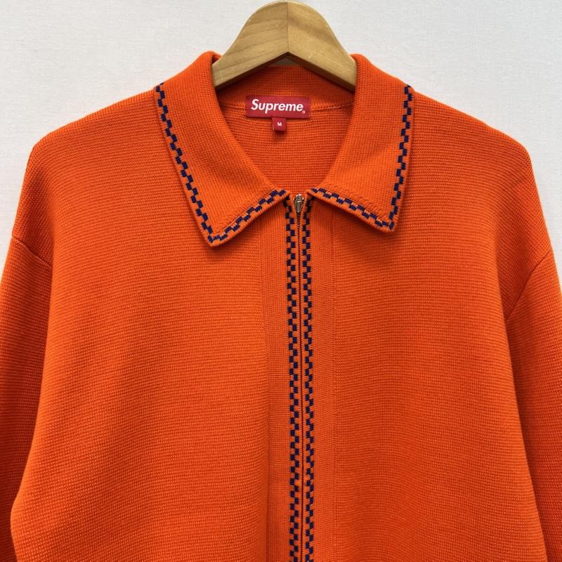 シュプリーム Supreme ニット、セーター 長袖 20AW Checkerboard Zip Up Sweater ジップ アップ セーター M 橙 / オレンジ / orange メンズ USED 古着 中古 50166815