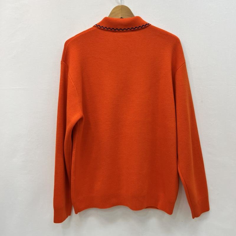 シュプリーム Supreme ニット、セーター 長袖 20AW Checkerboard Zip Up Sweater ジップ アップ セーター M 橙 / オレンジ / orange メンズ USED 古着 中古 50166815