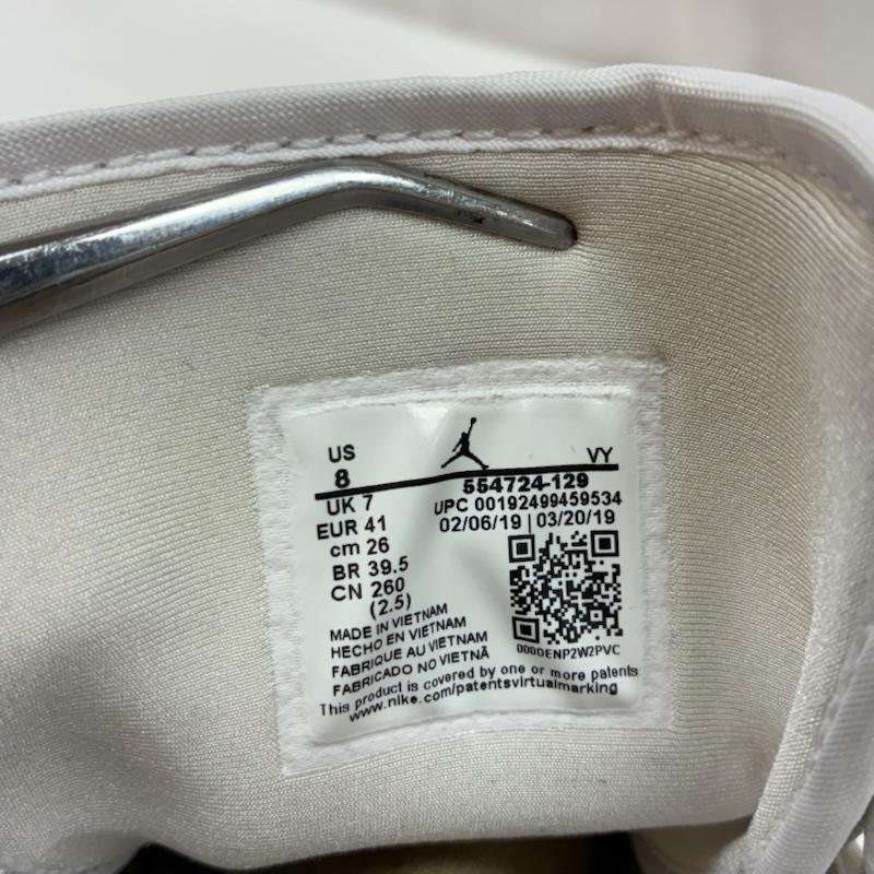 ナイキ NIKE スニーカー スニーカー AIR JORDAN 1 MID Triple White 554724-129 エアジョーダン 1 ミッド スニーカー 26.0cm メンズ USED 古着 中古 50166818