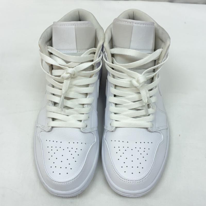 ナイキ NIKE スニーカー スニーカー AIR JORDAN 1 MID Triple White 554724-129 エアジョーダン 1 ミッド スニーカー 26.0cm メンズ USED 古着 中古 50166818