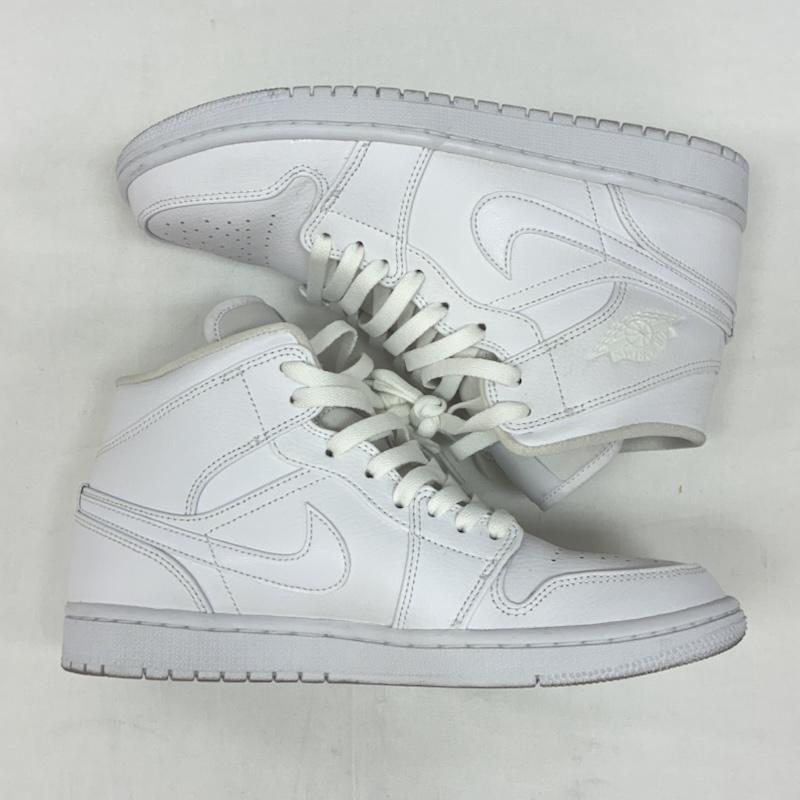ナイキ NIKE スニーカー スニーカー AIR JORDAN 1 MID Triple White 554724-129 エアジョーダン 1 ミッド スニーカー 26.0cm メンズ USED 古着 中古 50166818