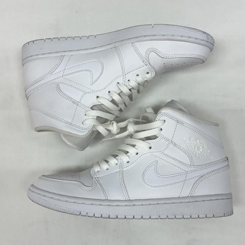 ナイキ NIKE スニーカー スニーカー AIR JORDAN 1 MID Triple White 554724-129 エアジョーダン 1 ミッド スニーカー 26.0cm メンズ USED 古着 中古 50166818