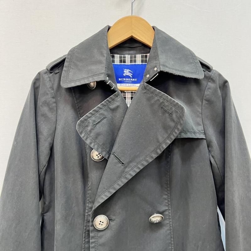バーバリー・ブルーレーベル BURBERRY BLUE LABEL コート トレンチコート チェックライナー トレンチコート 38 黒 / ブラック / black レディース USED 古着 中古 50166824