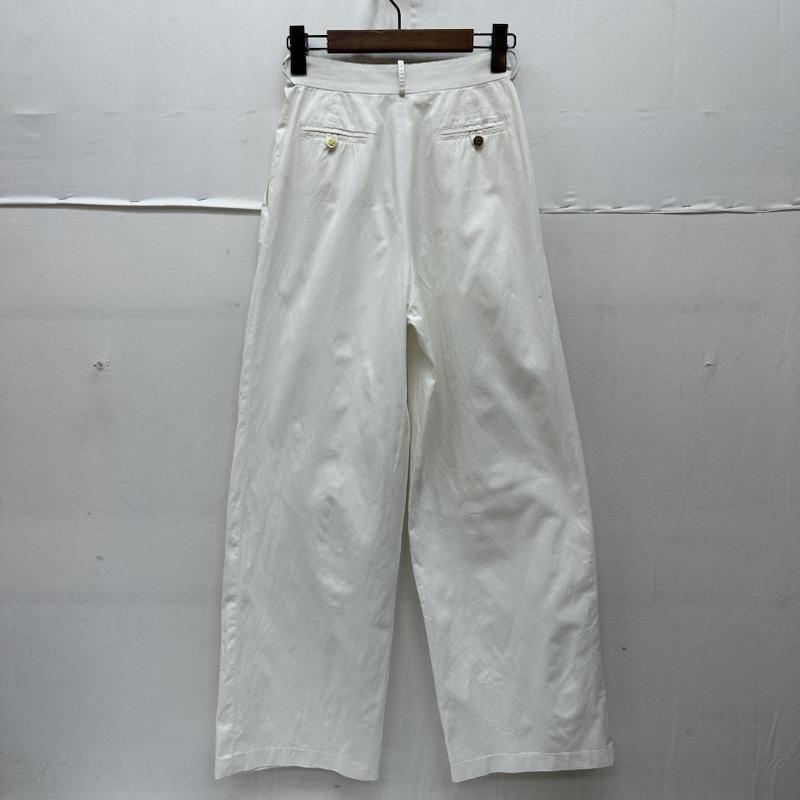 シャネル CHANEL パンツ スラックス ヴィンテージ ココマーク 金 ボタン 2タック ワイド パンツ - 白 / ホワイト / white レディース USED 古着 中古 50166826