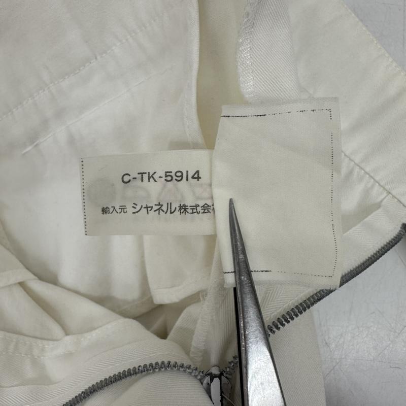 シャネル CHANEL パンツ スラックス ヴィンテージ ココマーク 金 ボタン 2タック ワイド パンツ - 白 / ホワイト / white レディース USED 古着 中古 50166826