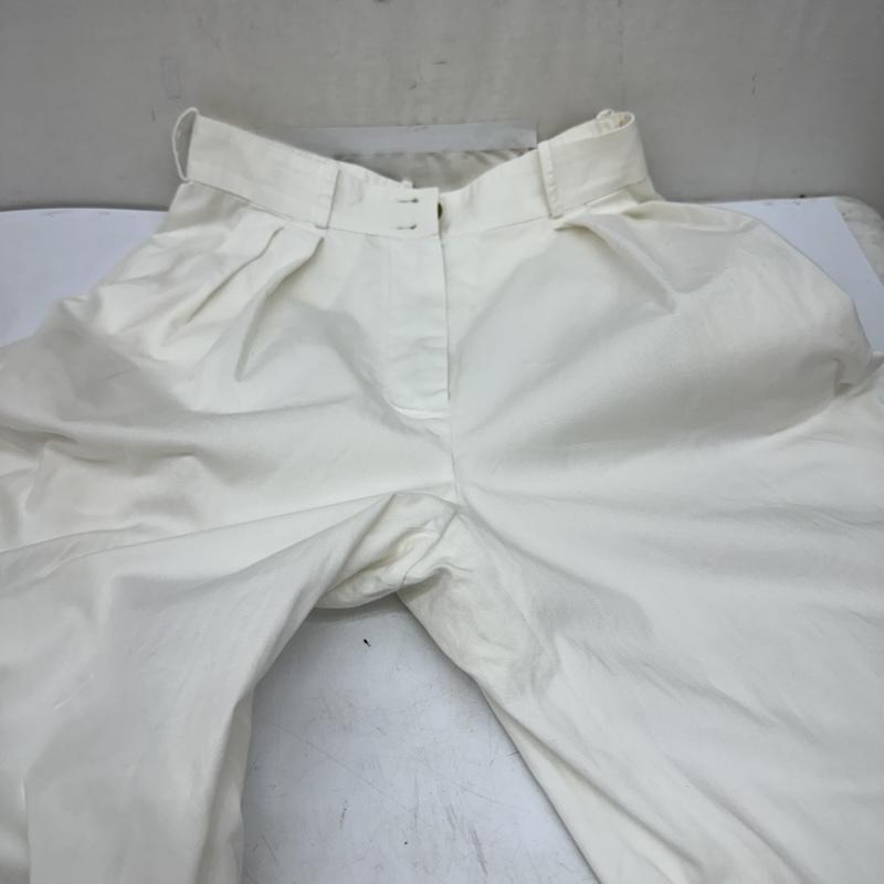 シャネル CHANEL パンツ スラックス ヴィンテージ ココマーク 金 ボタン 2タック ワイド パンツ - 白 / ホワイト / white レディース USED 古着 中古 50166826