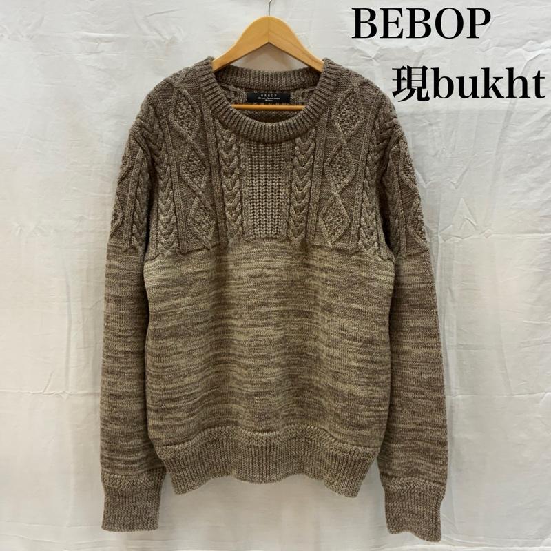 ビバップ BEBOP ニット、セーター 長袖 現 bukht クルーネック グラデーション ケーブル 編み 切替 ニット セーター アーカイブ 2 メンズ USED 古着 中古 50166831