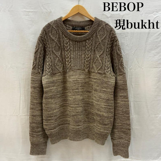 ビバップ BEBOP ニット、セーター 長袖 現 bukht クルーネック グラデーション ケーブル 編み 切替 ニット セーター アーカイブ 2 メンズ USED 古着 中古 50166831