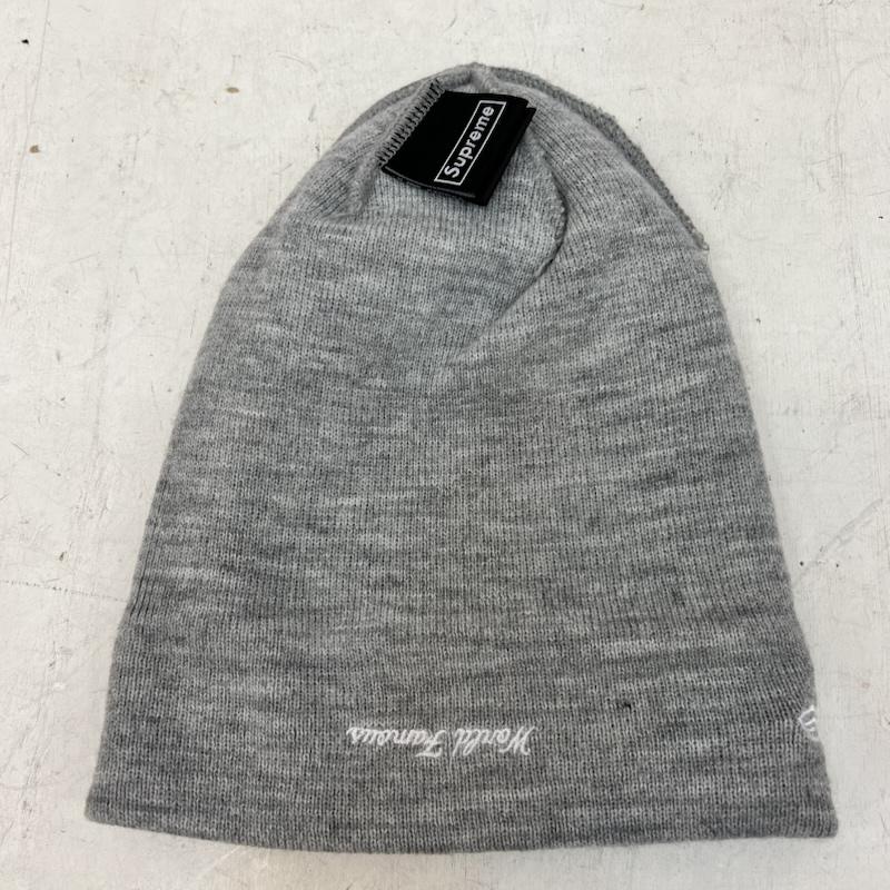 シュプリーム Supreme 帽子 ニット帽 × New Era Box Logo Beanie ボックスロゴ ビーニー - 灰 / グレー / gray メンズ USED 古着 中古 50166836