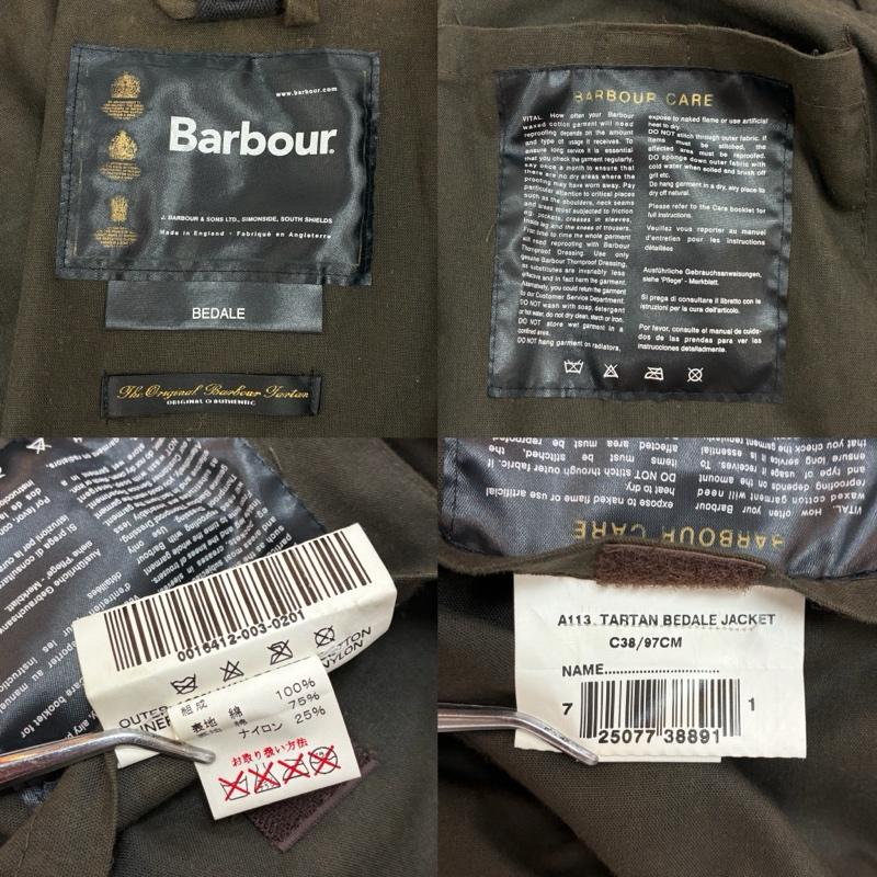 バーブァー Barbour ジャケット、上着 ジャンパー、ブルゾン 90s 00s A113 Tartan Bedale タータン チェック ビデイル ワックスドコットン オイルド ジャケット 38 メンズ USED 古着 中古 50166837