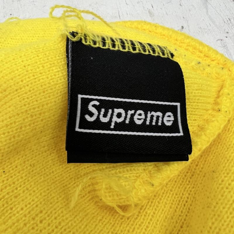 シュプリーム Supreme 帽子 ニット帽 × New Era Cross Box Logo Beanie クロスボックスロゴ - 黄 / イエロー / yellow メンズ USED 古着 中古 50166838