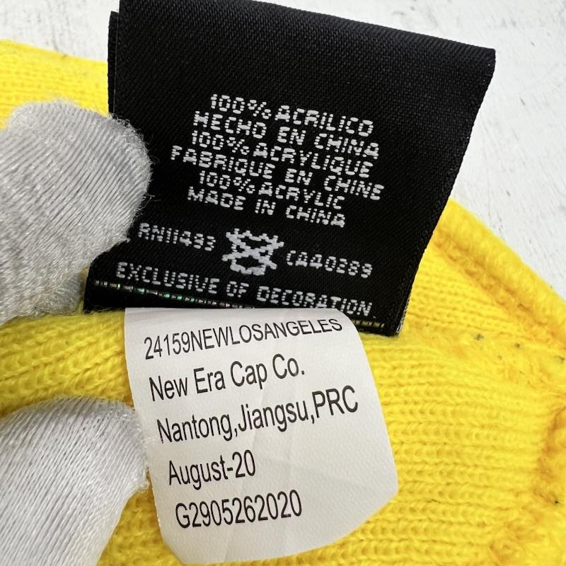シュプリーム Supreme 帽子 ニット帽 × New Era Cross Box Logo Beanie クロスボックスロゴ - 黄 / イエロー / yellow メンズ USED 古着 中古 50166838