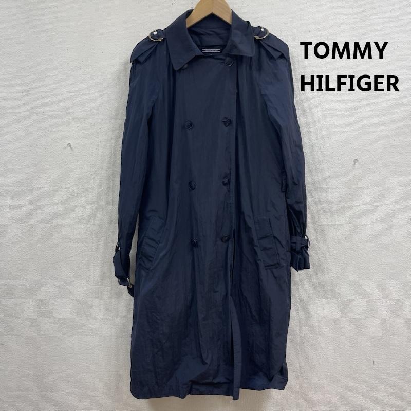 トミーヒルフィガー TOMMY HILFIGER コート コート一般 PETITE ダブルブレスト ナイロン ミリタリー トレンチ コート M 紺 / ネイビー / navy レディース USED 古着 中古 50166843