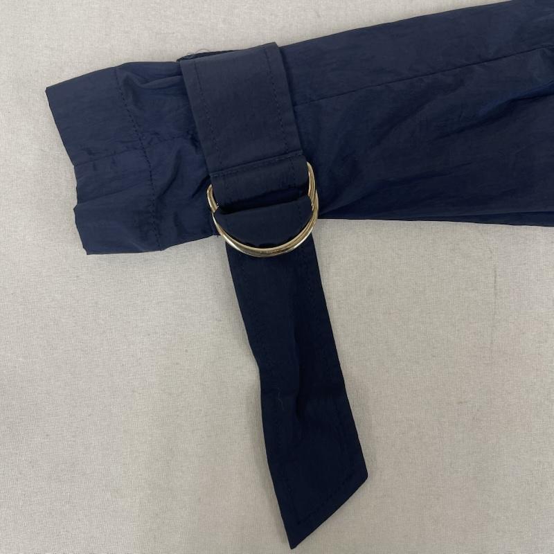 トミーヒルフィガー TOMMY HILFIGER コート コート一般 PETITE ダブルブレスト ナイロン ミリタリー トレンチ コート M 紺 / ネイビー / navy レディース USED 古着 中古 50166843