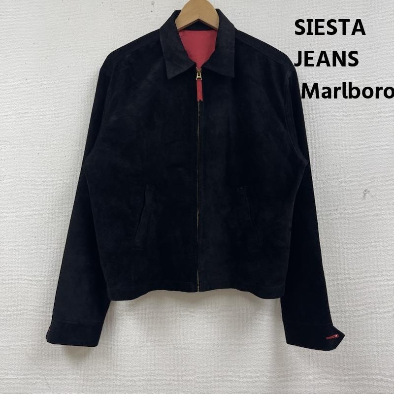 古着 USED ジャケット、上着 ジャンパー、ブルゾン SIESTA JEANS Marlboro キャンペーン 非売品 スエード ブルゾン ジャケット L 黒 / ブラック / black メンズ USED 古着 中古 50166848