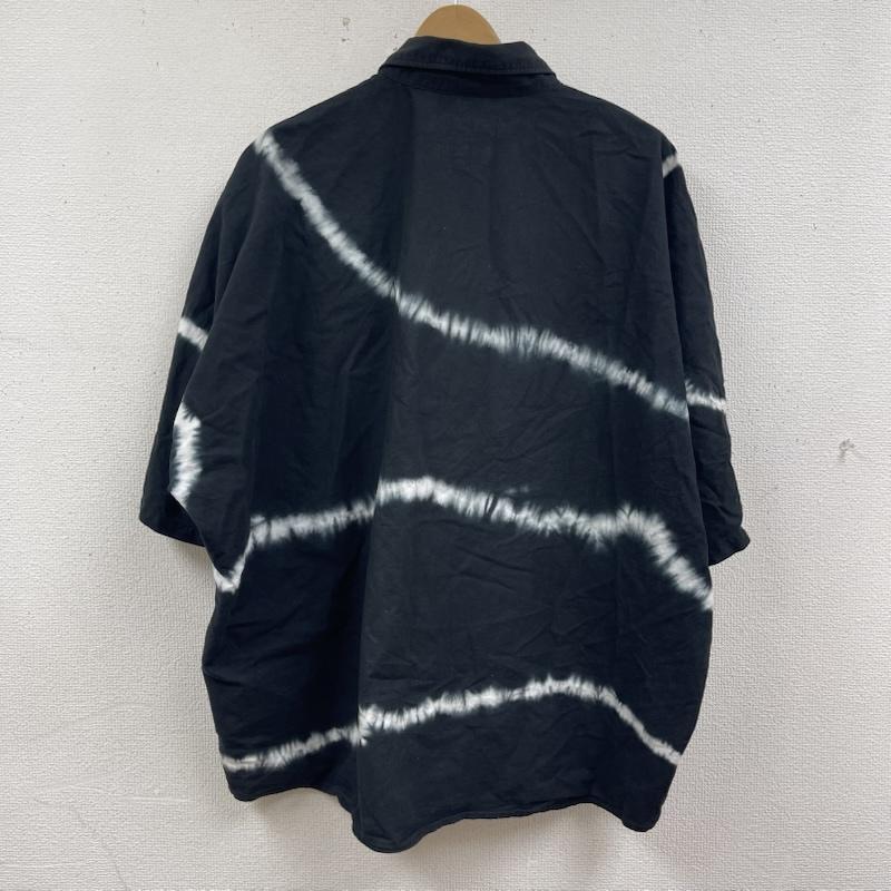 ファンダメンタル FDMTL シャツ、ブラウス 半袖 日本製 OVERSIZED TIE DYE SHIBORI H/S SHIRT タイダイ絞り 半袖 シャツ 4 黒 / ブラック / black メンズ USED 古着 中古 50166849