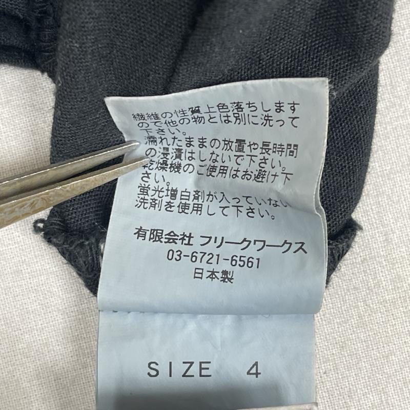 ファンダメンタル FDMTL シャツ、ブラウス 半袖 日本製 OVERSIZED TIE DYE SHIBORI H/S SHIRT タイダイ絞り 半袖 シャツ 4 黒 / ブラック / black メンズ USED 古着 中古 50166849