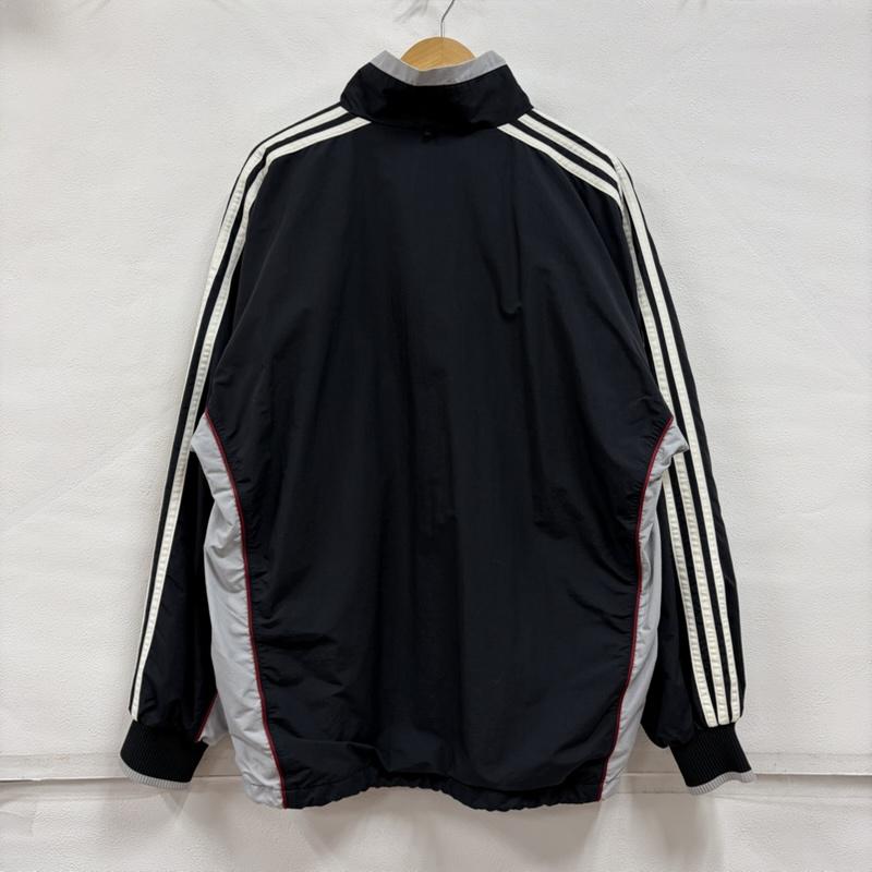 アディダス adidas ジャケット、上着 ジャンパー、ブルゾン 90s ロゴ 刺繍 ナイロン ジャケット ジップアップ 日本製 万国旗タグ メッシュ L ロゴ、文字 X 刺繍 黒 / ブラック / black X 灰 / グレー / gray メンズ USED 古着 中古 50166850