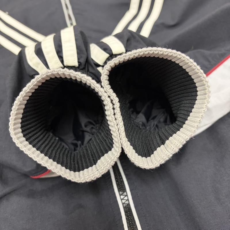 アディダス adidas ジャケット、上着 ジャンパー、ブルゾン 90s ロゴ 刺繍 ナイロン ジャケット ジップアップ 日本製 万国旗タグ メッシュ L ロゴ、文字 X 刺繍 黒 / ブラック / black X 灰 / グレー / gray メンズ USED 古着 中古 50166850