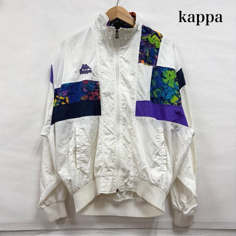 カッパ Kappa ジャケット、上着 ジャンパー、ブルゾン 90s サイケデリック ロゴ 刺繍 ナイロンジャケット トラックジャケット ヴィンテージ OLD ユニセックス L ロゴ、文字 X 刺繍 白 / ホワイト / white X 紫 / パープル / purple レディース USED 古着 中古 50166853