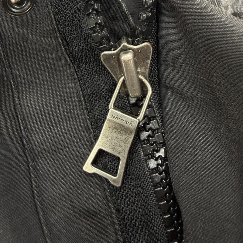 ノーティカ NAUTICA ジャケット、上着 ジャンパー、ブルゾン マウンテンパーカー ナイロンジャケット ロゴ パッチ 刺繍 NS-83 モッズコート ミリタリー ダブルジップ L 無地 黒 / ブラック / black メンズ USED 古着 中古 50166857