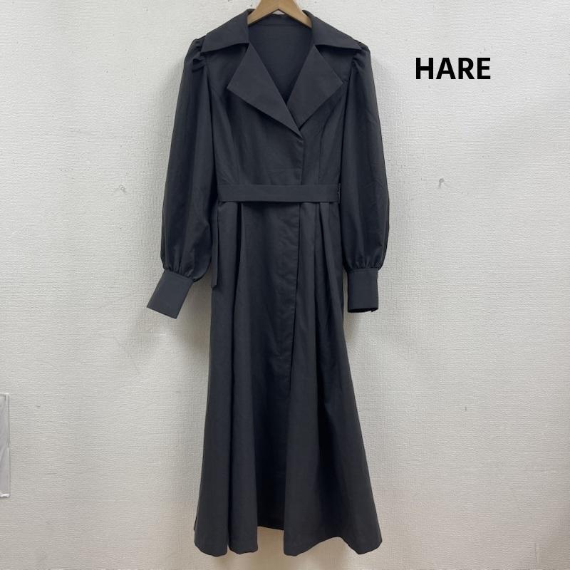 ハレ HARE ワンピース ロングスカート アウターライク チェック ワンピース シャドーチェック柄 デザイン hal07033cf FREE チャコールグレー / チャコールグレー / レディース USED 古着 中古 50166861